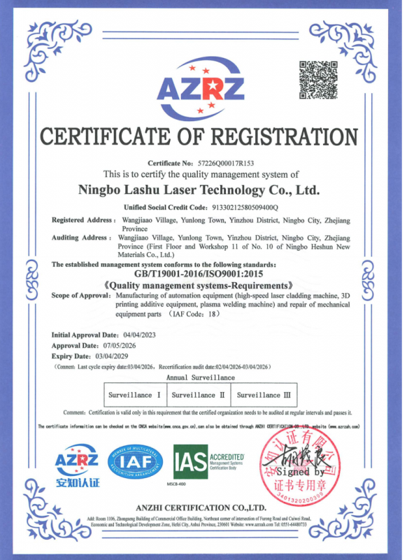 CERTIFICATE OF REGISTRATION